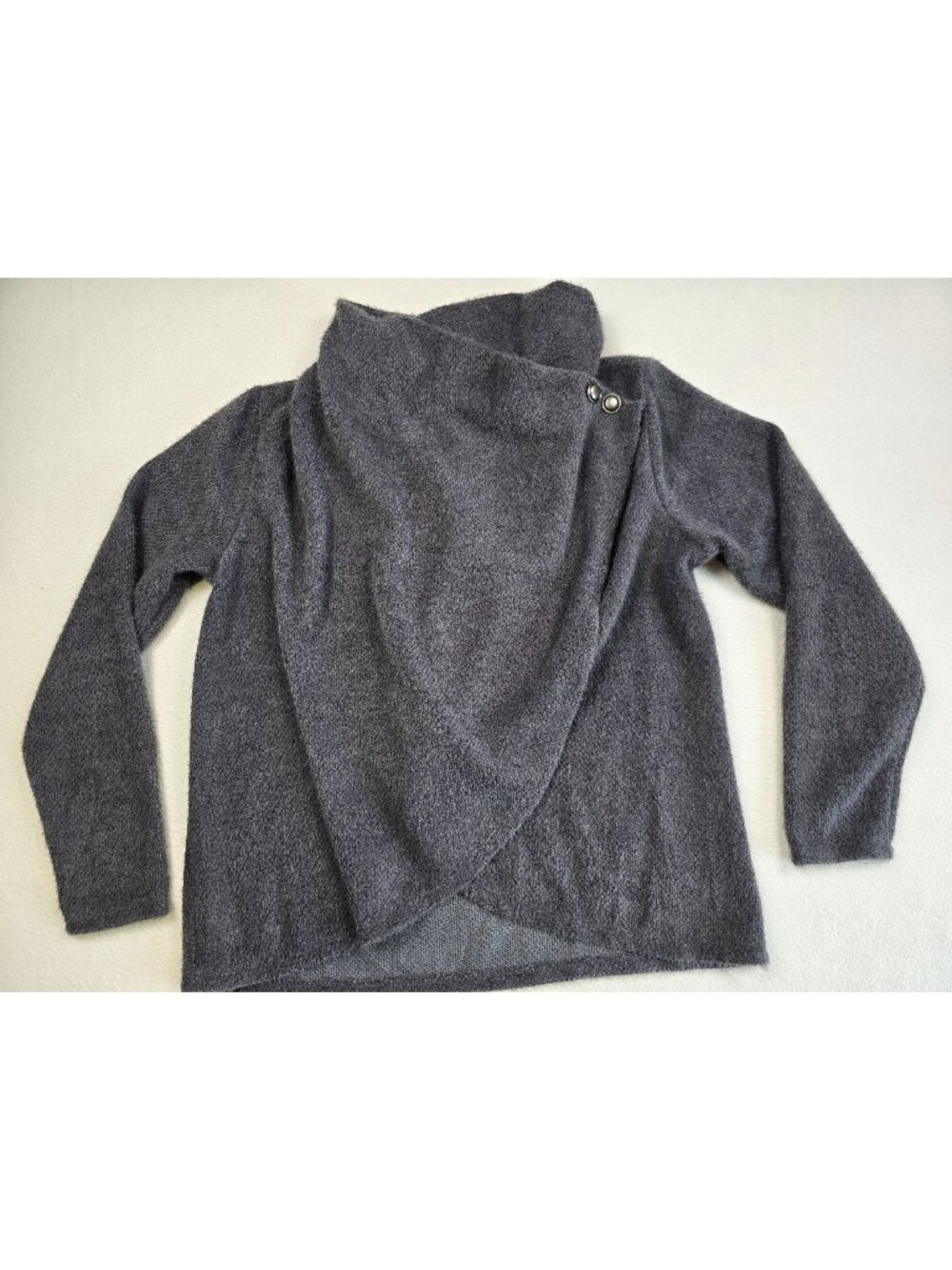 Maurices Womens Large Gray Wrap Sweater Cozy Soft